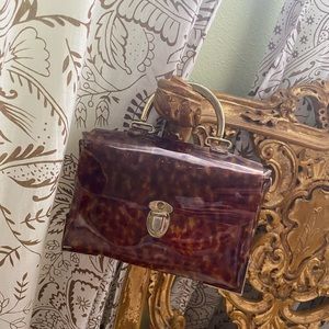Vintage Clear Tortoise Handbag